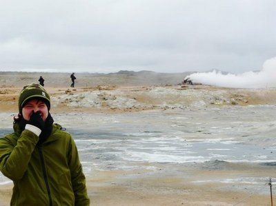 Kirsten am Myvatn auf Island